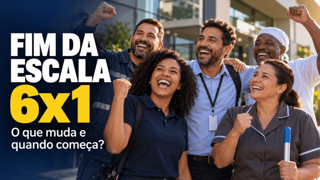 caso a imagem siga essa composição: “Calendário com cinco dias de trabalho e dois de descanso ao lado de um relógio.